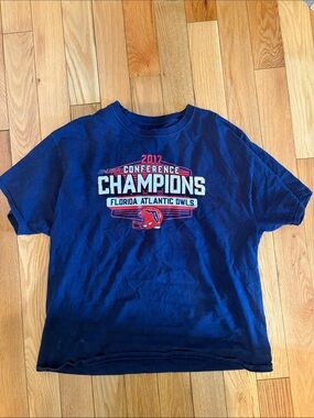 Hanes Navy Florida Atlantic Owls 2017 Champions Tee